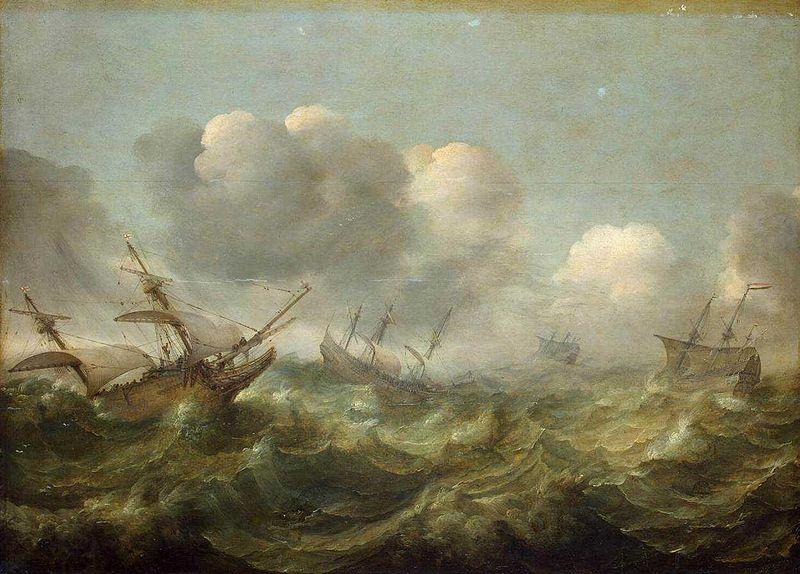 Adam Willaerts The painting Stormy Sea